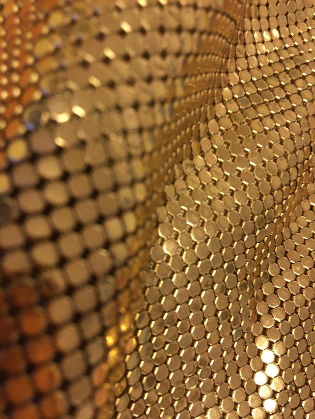 Preview of the first image of Vintage golden chain mail purse.