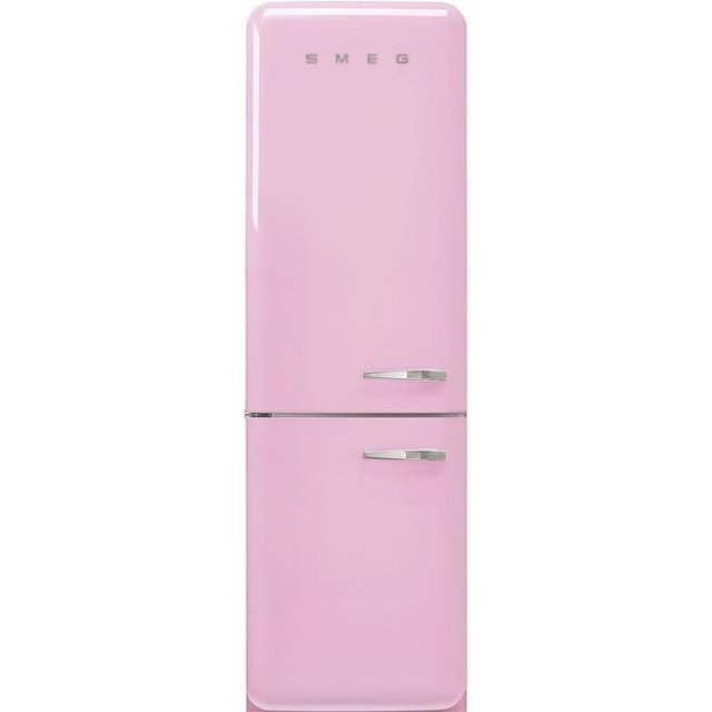 Preview of the first image of SMEG 50'S STYLE RETRO 60/40 PINK LEFT HINGE FRIDGE FREEZER.