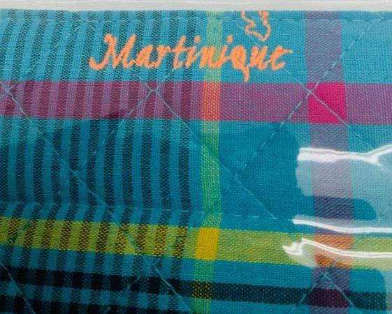 Image 2 of Reversible Caribbean Madras fabric rectangular Foldable Brea