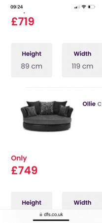 Image 1 of Sofa and sofa bed with cuddle chair and storage footstool