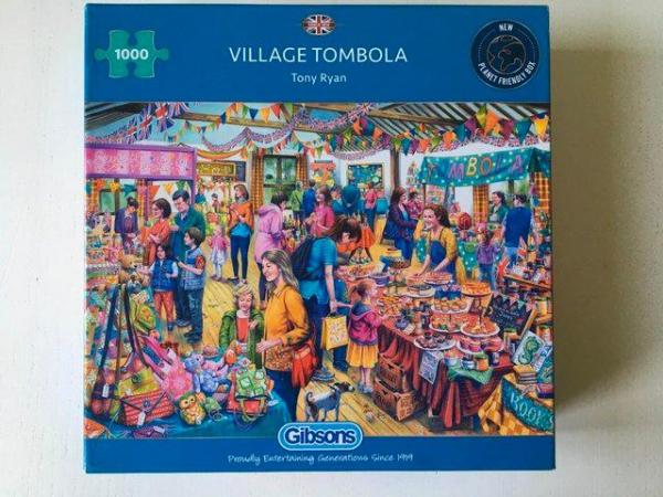 Image 2 of Gibson 1000 piece jigsaw titled Village Tombola.