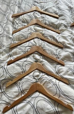 Image 2 of 10x wooden coat hangers !
