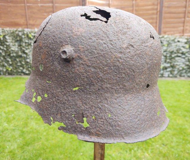 Preview of the first image of An Antique WW1 German Helmet Relic.