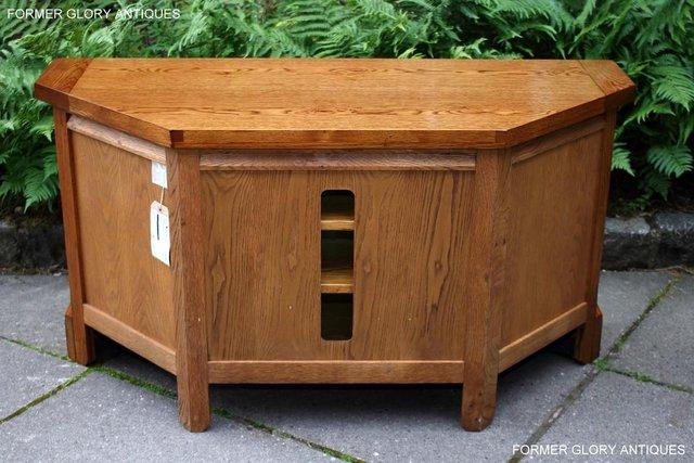 Image 25 of AN OLD CHARM FLAXEN OAK CORNER TV CABINET STAND MEDIA UNIT