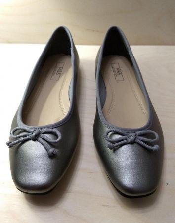 Image 10 of M&S Collection Women's Bow Square Toe Silver Metallic Pumps