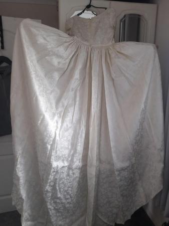 Image 7 of Vintage Handmade wedding dress with train & petticoat 1960