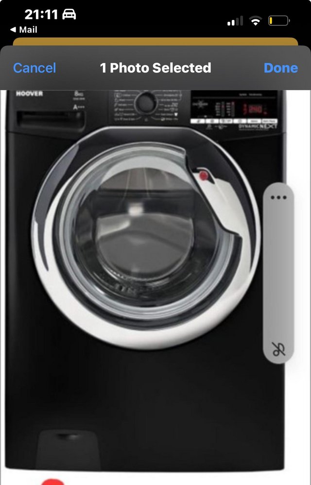Preview of the first image of Hotpoint 9kg one year old as new.