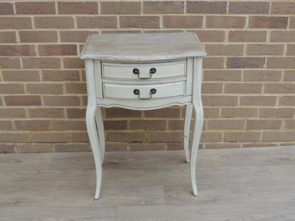 Image 1 of Tall French Cream Side Table (UK Delivery)
