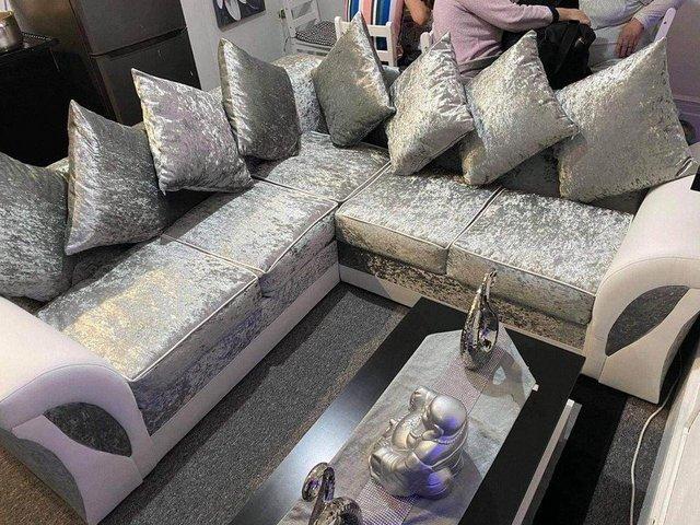 Preview of the first image of CRUSHED VELVET SHANNON SOFAS IN SALE FOFER.