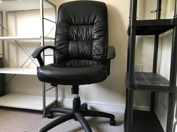 Image 2 of Leather Look Swivel Office Chair