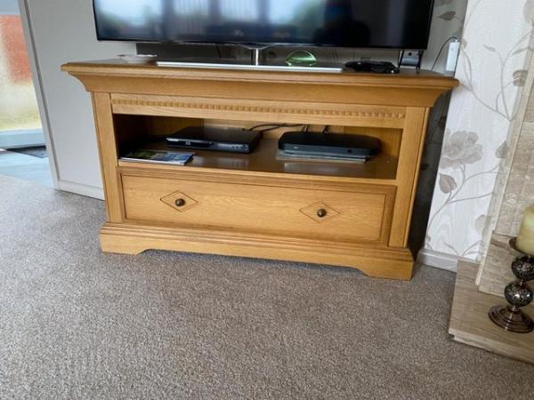 Image 2 of Sold wood TV Cabinet with Drawer