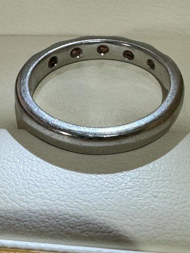 Preview of the first image of Wedding Diamond Band Platinum ring.