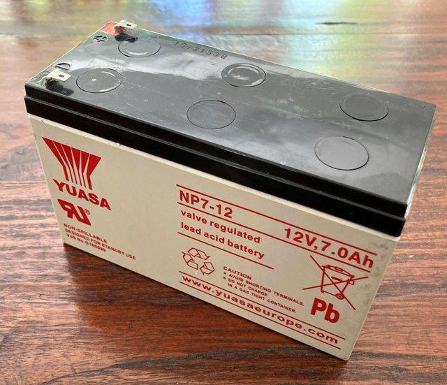 Preview of the first image of YUASA NP7-12 12v 7Ah BATTERY SEALED LEAD VRLA RECHARGEABLE.