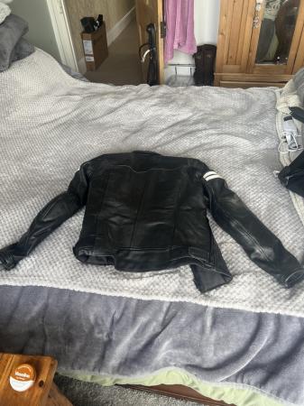 Image 2 of Black leather pro first motorbike jacket