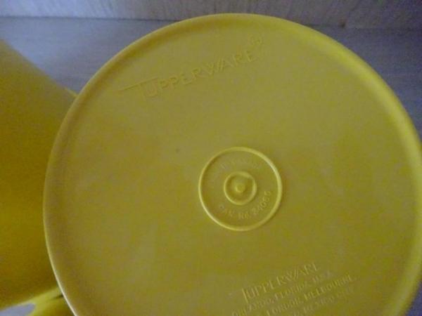 Image 7 of FOUR YELLOW TUPPERWARE STORAGE CONTAINERS-EXCELLENT