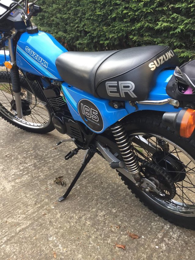 Preview of the first image of Suzuki TS 185 Motorbike 1981 Blue.