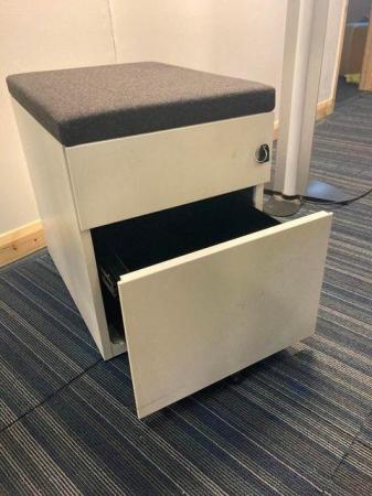 Image 5 of Office contrast white/grey 2 drawer pedestals