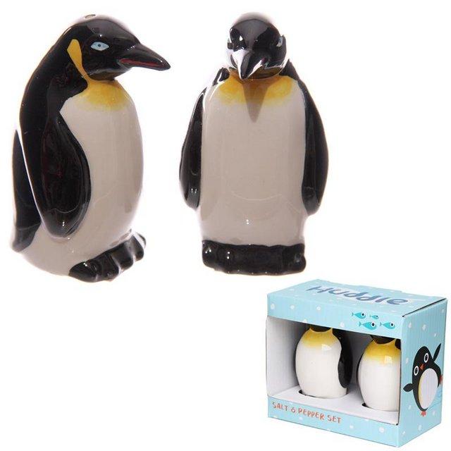 Preview of the first image of Cute Penguin Ceramic Salt and Pepper Set. Free uk Postage.