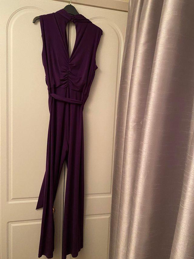 Preview of the first image of KALIKO jumpsuit fantastic purple colour.