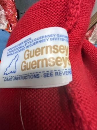 Image 1 of Four pure wool genuine guernsey jumpers medium size