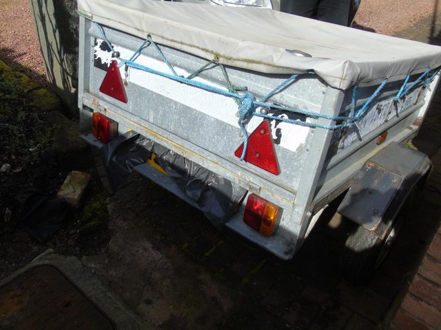 Preview of the first image of tip trailer 3 x 4`, galvanised body, 3 spare wheels.