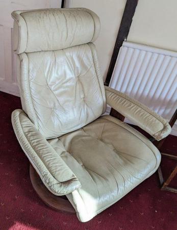 Image 3 of Stress less Recliners and footstools - vintage