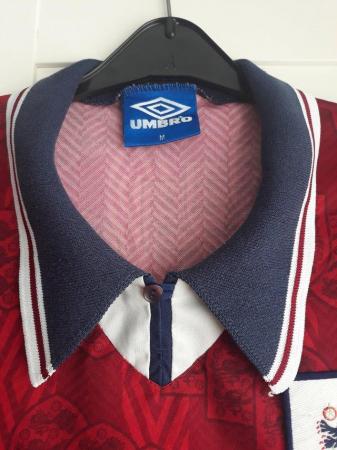 Image 3 of Vintage retro England Away shirt 1994-1995