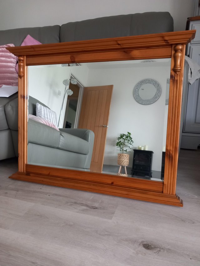 Preview of the first image of Ducal  large pine wall mirror.
