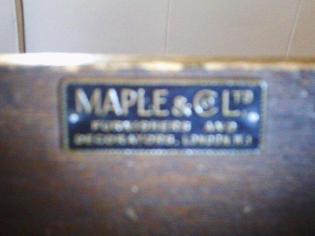 Preview of the first image of EARLY MAPLE&Co DINNING SUIT 6 CARVER CHAIRS.