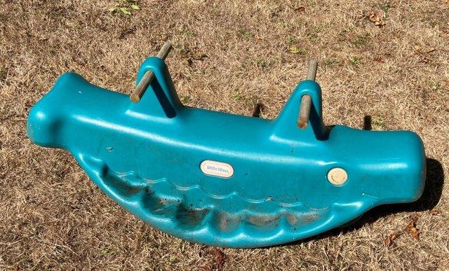 Image 2 of GENUINE LITTLE TIKES WHALE SEESAW PLASTIC SEE-SAW GARDEN TOY