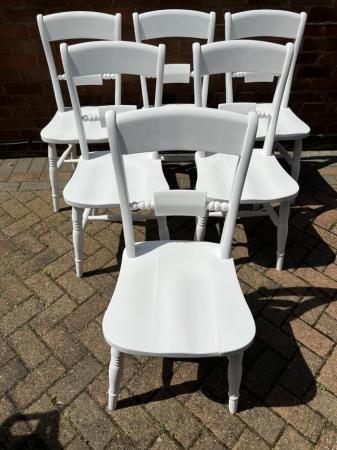 Image 1 of White rustic farmhouse chairs