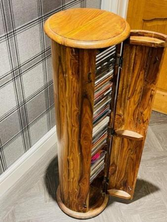 Image 2 of SOLID OAK CD CABINET / STAND