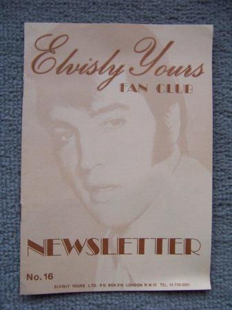 Image 1 of Elvisly Yours Fan Club Newsletter No.16