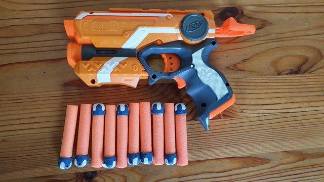 Preview of the first image of NERF gun: N-STRYKE Fire strike elite, perfect condition.