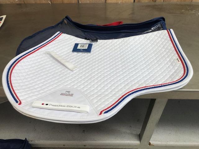 Preview of the first image of Premier Equine White European Cotton GP/Jump Square - Full.