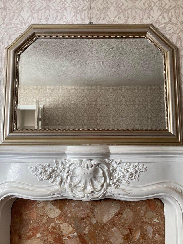 Preview of the first image of Lovely Gold Mantle Mirror For Sale.