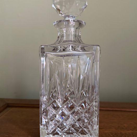 Preview of the first image of Heavy Cut Glass Crystal Decanter.