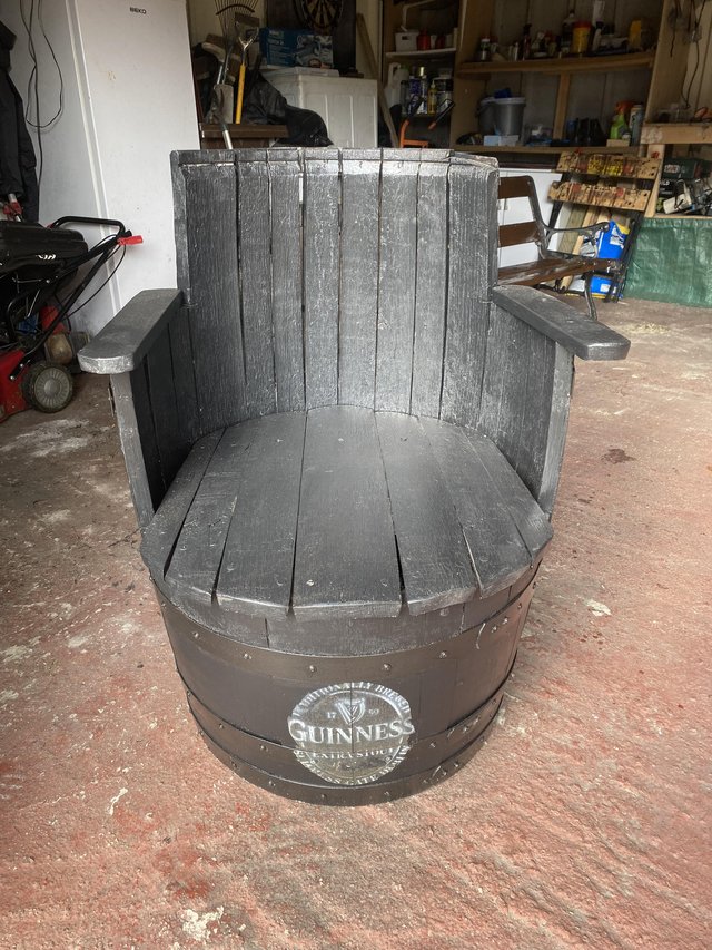 Preview of the first image of Guinness Barrel Seat…Refurbished.