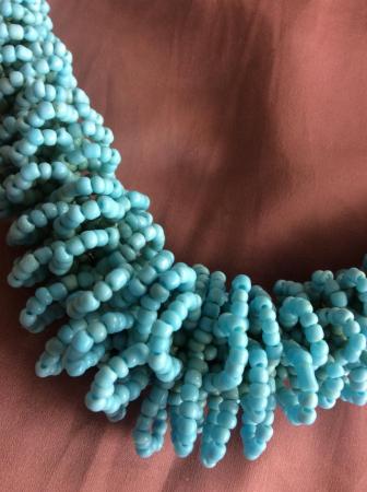 Image 2 of Graduated turquoise small bead necklace