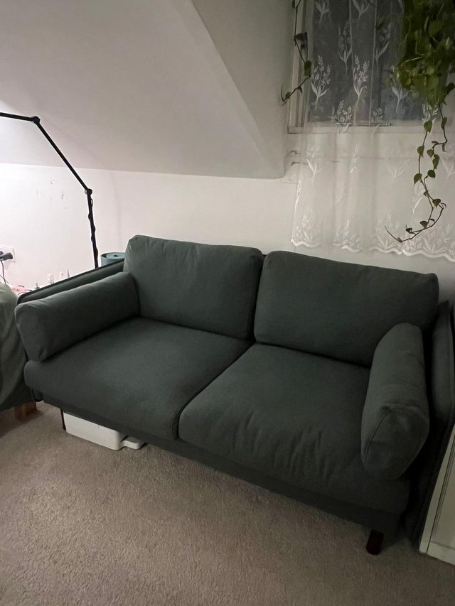 Used Green 2-Seater Sofa in Excellent Condition