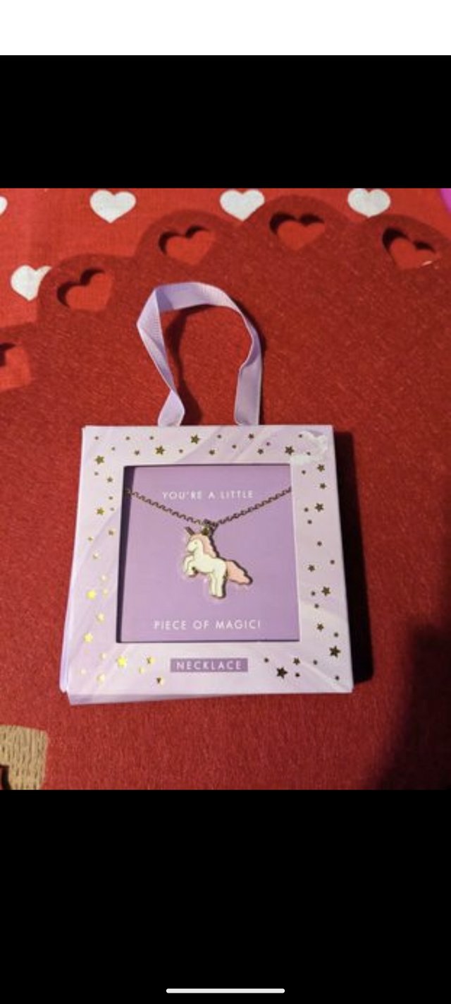 Preview of the first image of Unicorn necklace, unwanted gift £5.