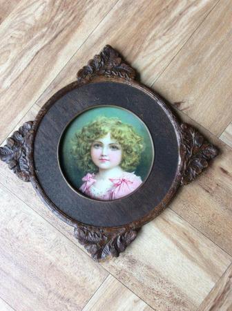 Image 3 of A pair of very pretty Victorian pictures of girl.