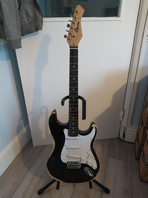 Preview of the first image of Stratocaster copy (given a unique vintage/worn look).