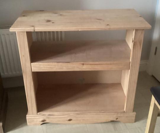 Image 1 of Mexican pine tv unit, good condition