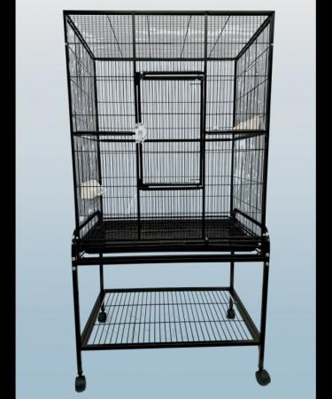Image 1 of Parrot-Supplies Florida Parrot Cage With Stand Black