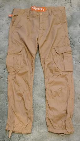 Image 1 of Brand New Superdry Men's Cargo Pants in Light Khaki Green