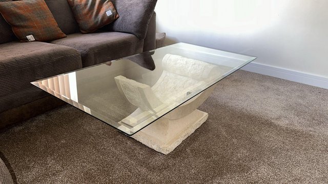 Image 2 of Ponsfords glass top coffee table