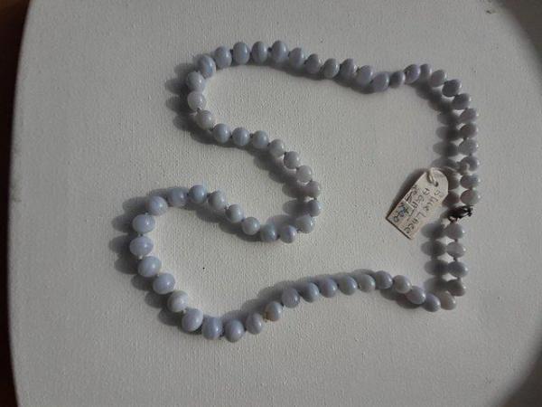 Image 1 of Blue Lace Agate Necklace(silver clasp)