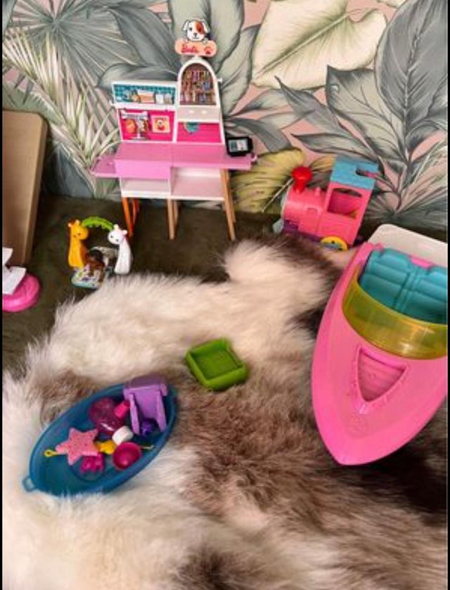 Preview of the first image of Barbie pets, accessories and boat.