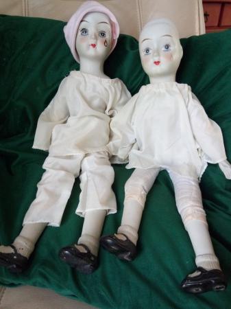 Image 2 of Vintage Pierrot dolls x 2